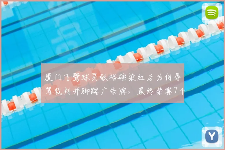 厦门飞鹭球员张裕碹染红后为何辱骂裁判并脚踹广告牌，最终禁赛7个月？